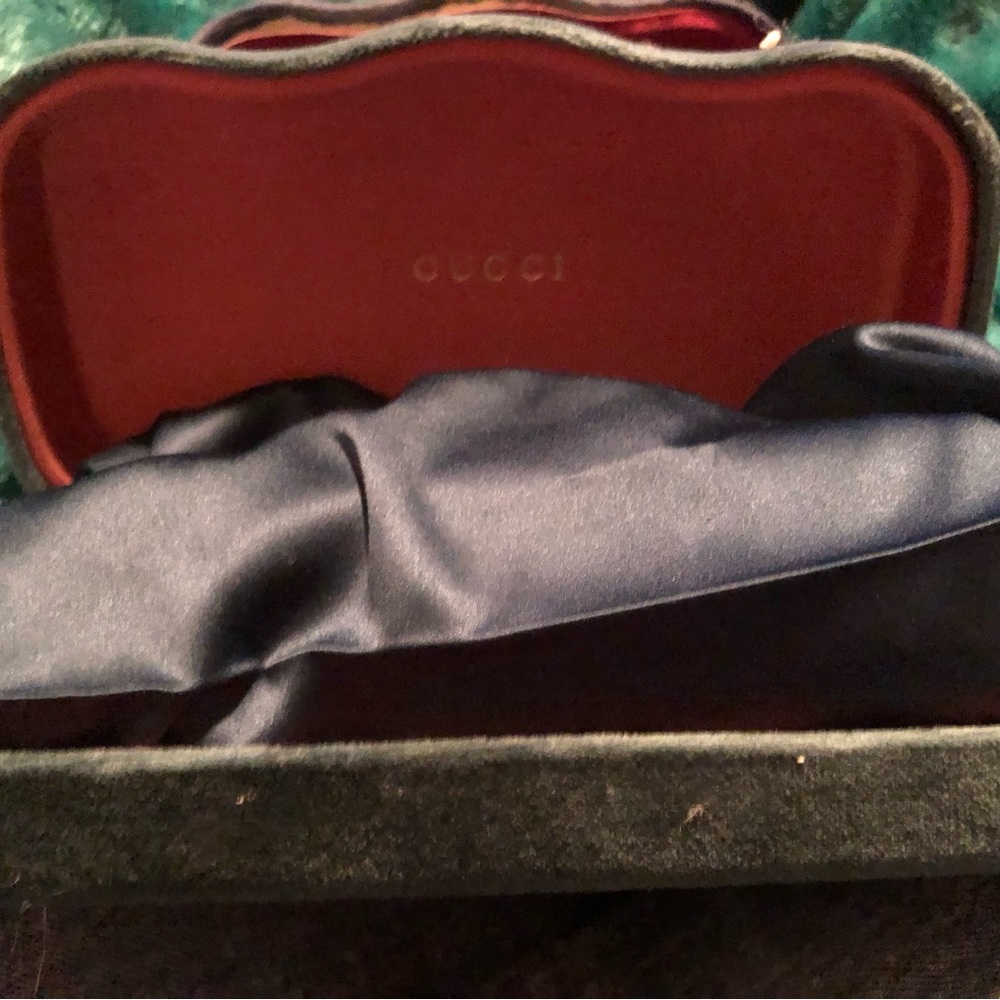 Gucci gold grey glasses